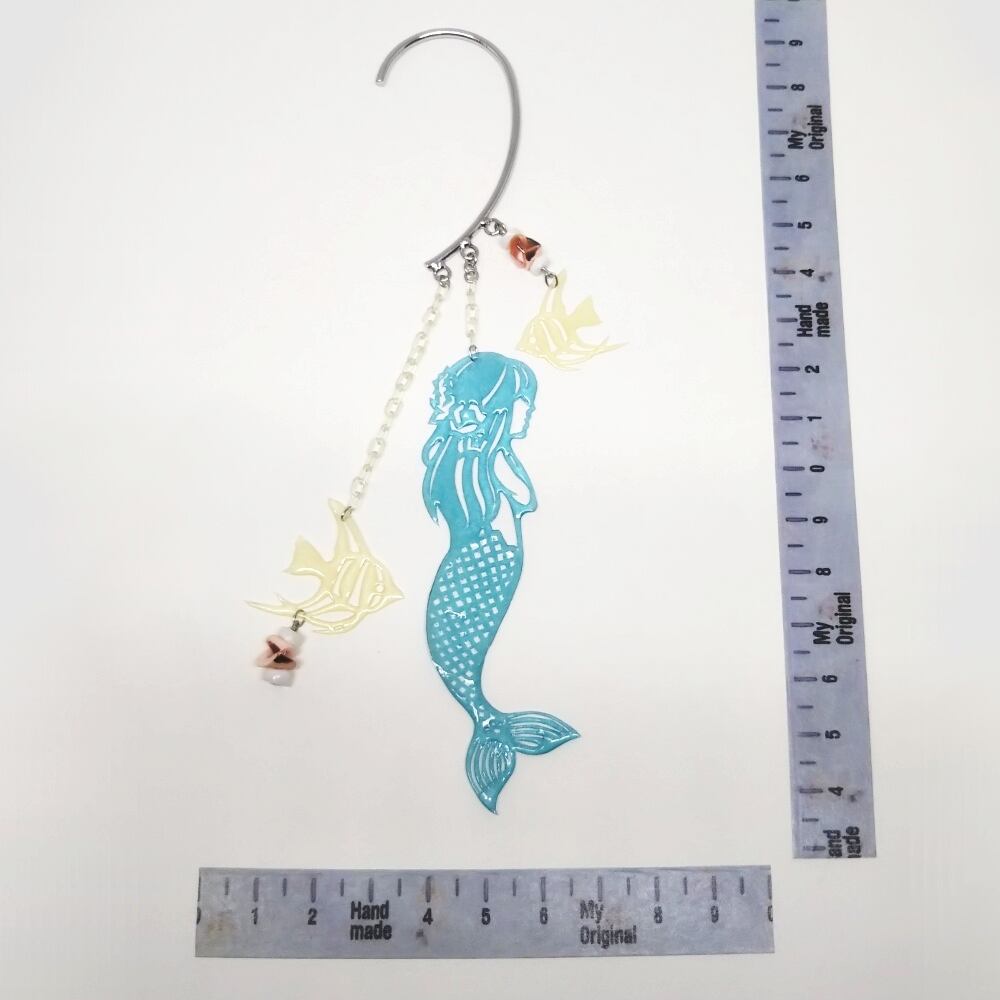 人魚姫 ＊ 切り絵 イヤーフック | すきかげ