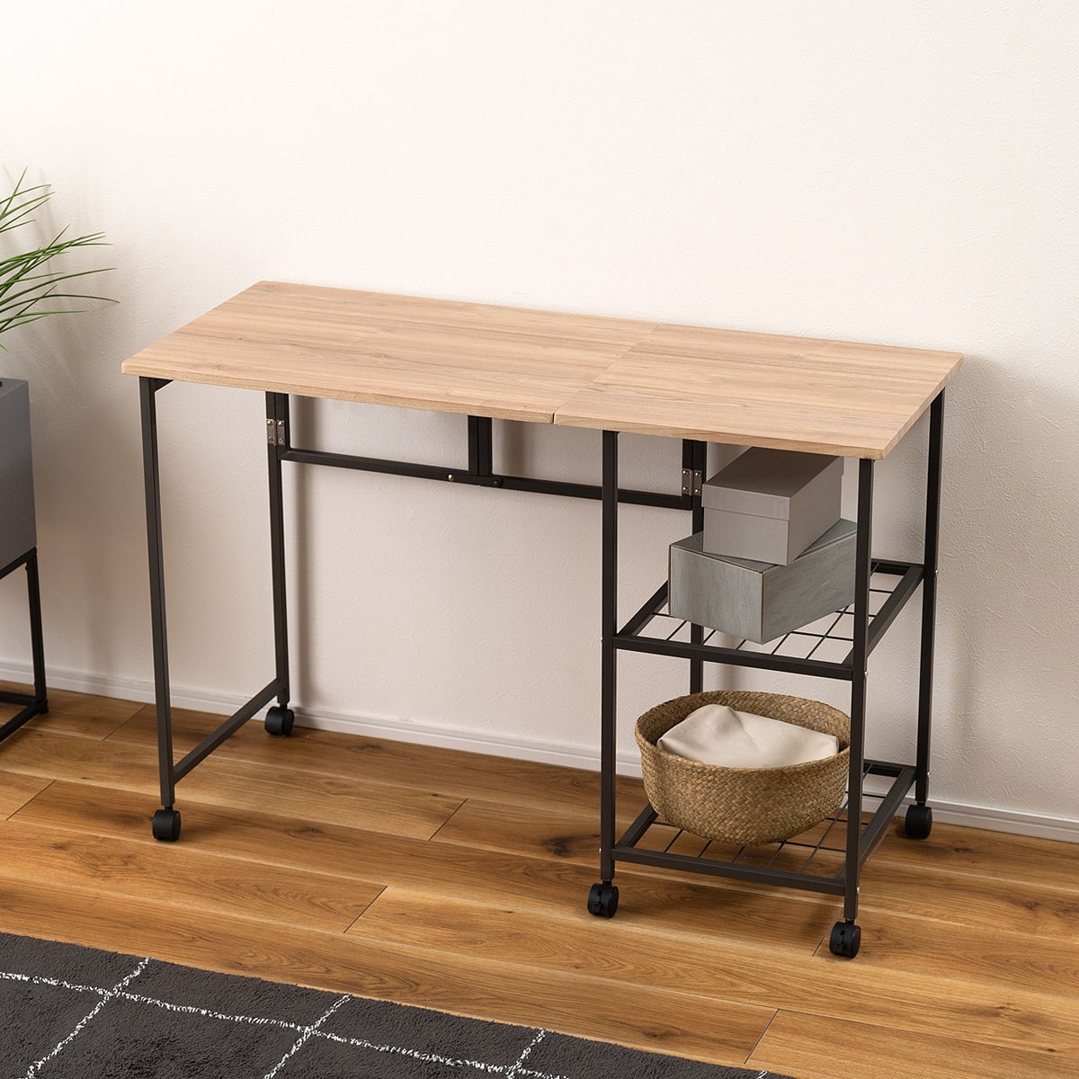 シギヤマ家具 ビニールシート付き ダークブラウン デスク【9650282】 シギヤマ家具 ビニールシート付き ダークブラウン デスク【9650282】