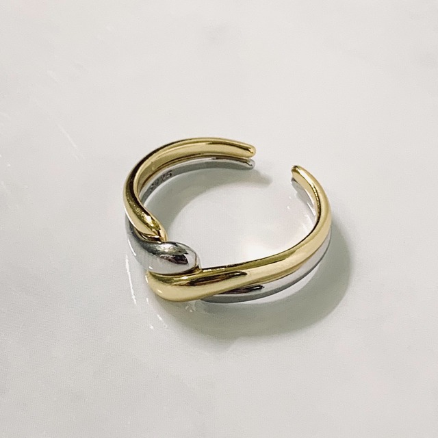 gold & silver gimmel ring #285
