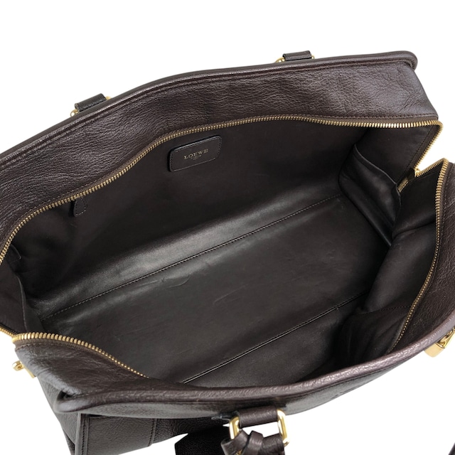 LOEWE ロエベ アマソナ36 ハンドバッグ ダークブラウン アナグラム レザー ボストンバッグ vintage ヴィンテージ オールド ihmrwb