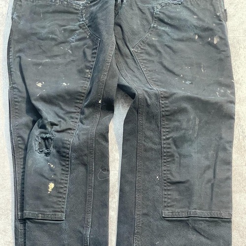20s ブラック ダブルニー Carhartt 103334BLK 32×32 詳細写真5