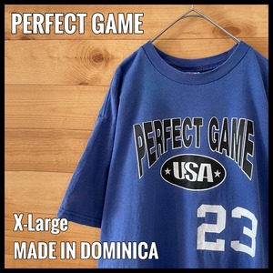 【PERFECTGAME】Tシャツ ロゴ バックプリント ナンバリング XL  ビッグサイズ US古着 アメリ古着