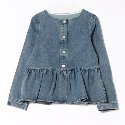 ペプラムデニムジャケット