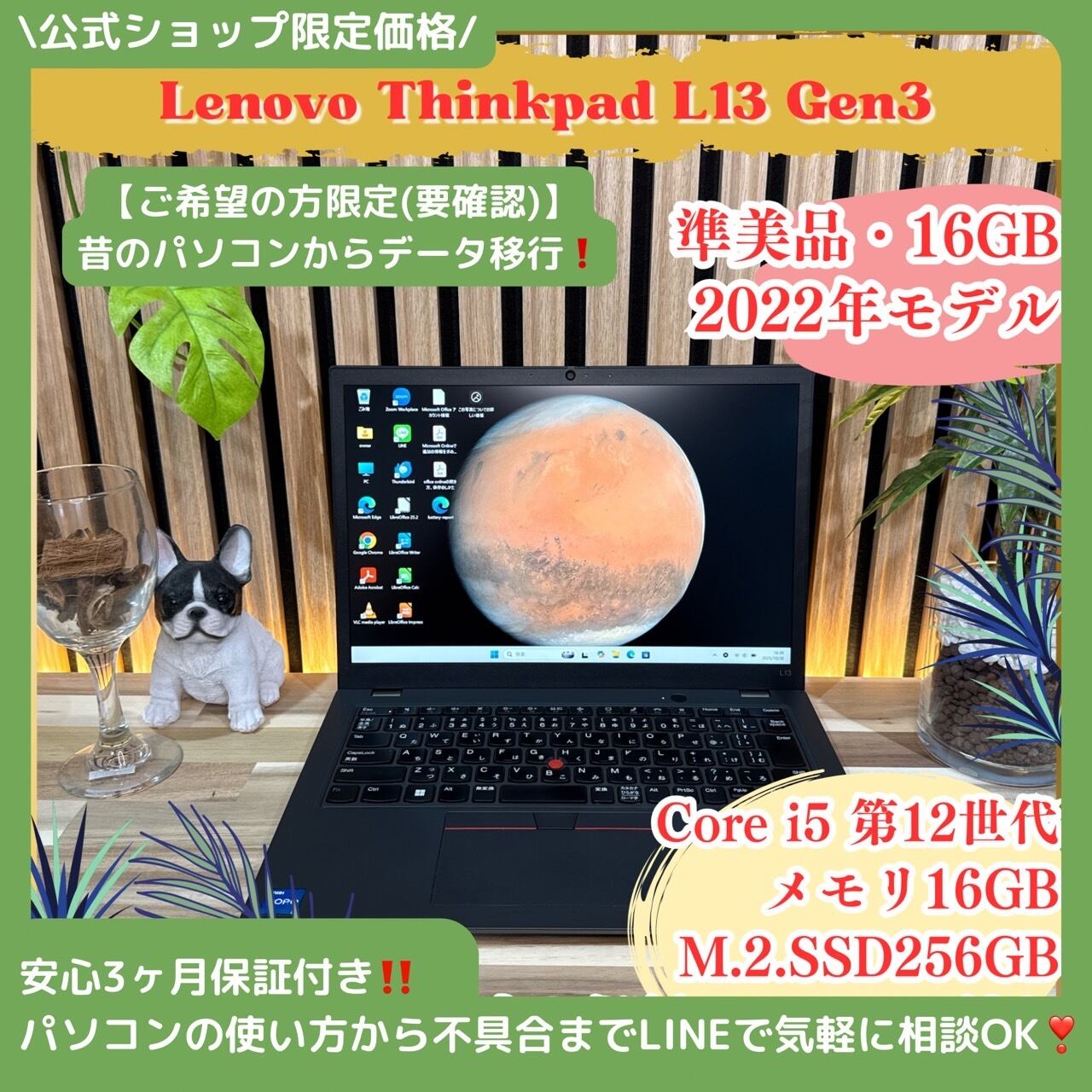 公式ショップ限定価格❣️/ 準美品《2022年モデル》ThinkPad L13 Gen3