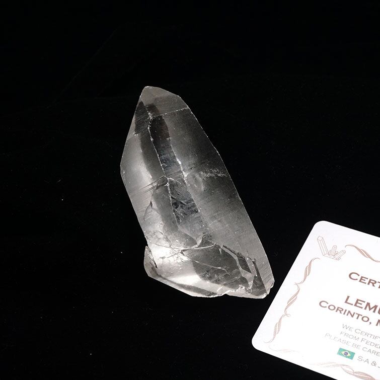 レムリアンシード 水晶 ダブルポイント 原石 ブラジル ミナスジェライス州 コリント産 証明書付属 一点物  271-254