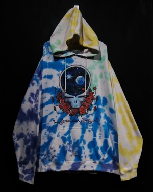 【WEAPON VINTAGE】"GRATEFUL DEAD" "SPACE YOUR FACE" Print Design Tie Dye Sweat Hoodie
