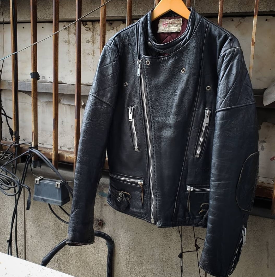 初期タグ！ ～70s Wolf Leathers ウルフレザー UK ライダース ...