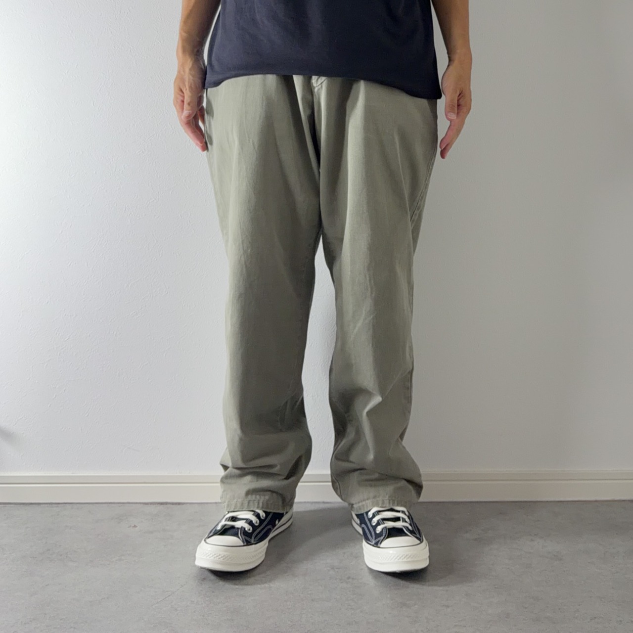 90s 初期型 USA製 Polo by Ralph Lauren POLO CHINO "No pleats" sage [W34L29.5相当] 古着 - 15