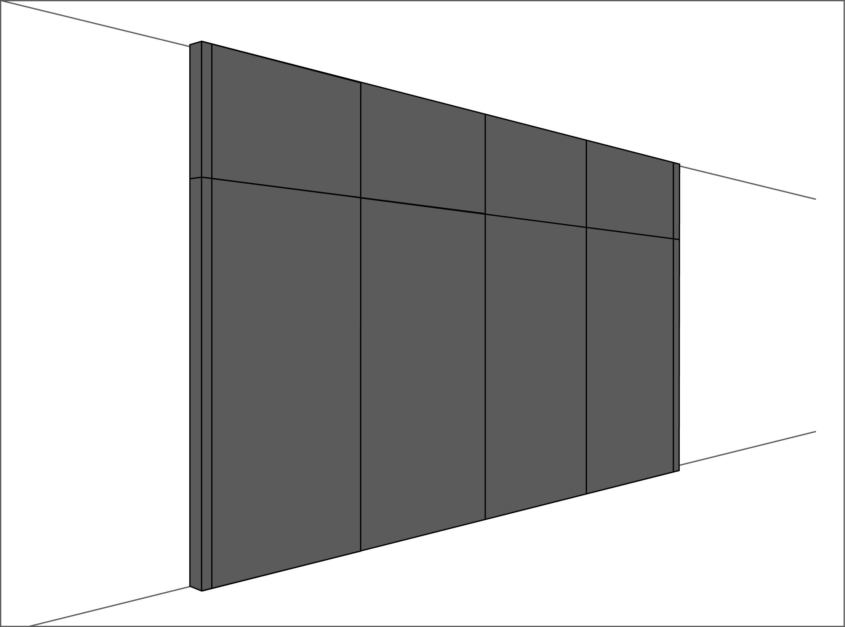 バックボード・カラー・W3600タイプ(W900×4+W42)×H2300(mm)COS-PA0923×4