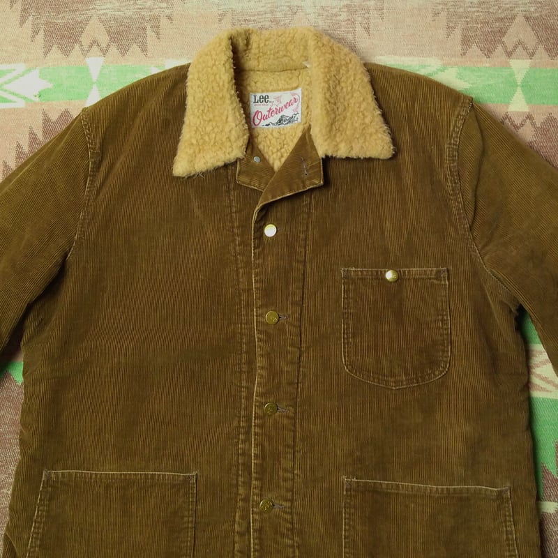 70s Lee Sherpa-Lined Brown Corduroy Chore Jacket