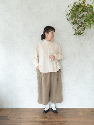 [grin] ブロードストリングギャザーシャツ