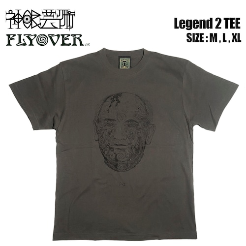 神眼芸術『Legend 2』T-shirt(神眼芸術×FLYOVER)Dark gray