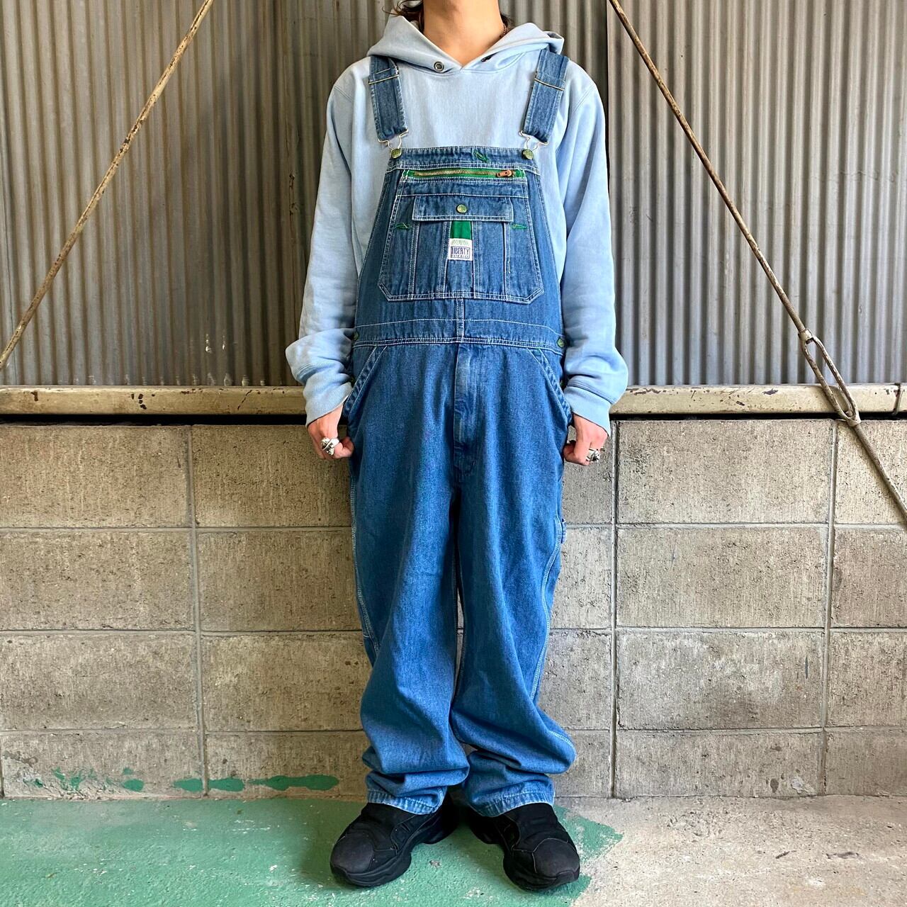 LIBERTY リバティー デニム オーバーオール メンズW34 古着 薄色【オーバーオール】【AL20】 | cave 古着屋【公式】古着通販サイト LIBERTY リバティー デニム オーバーオール メンズW34 古着 薄色【オーバーオール】【AL20】 | cave 古着屋【公式】古着通販サイト