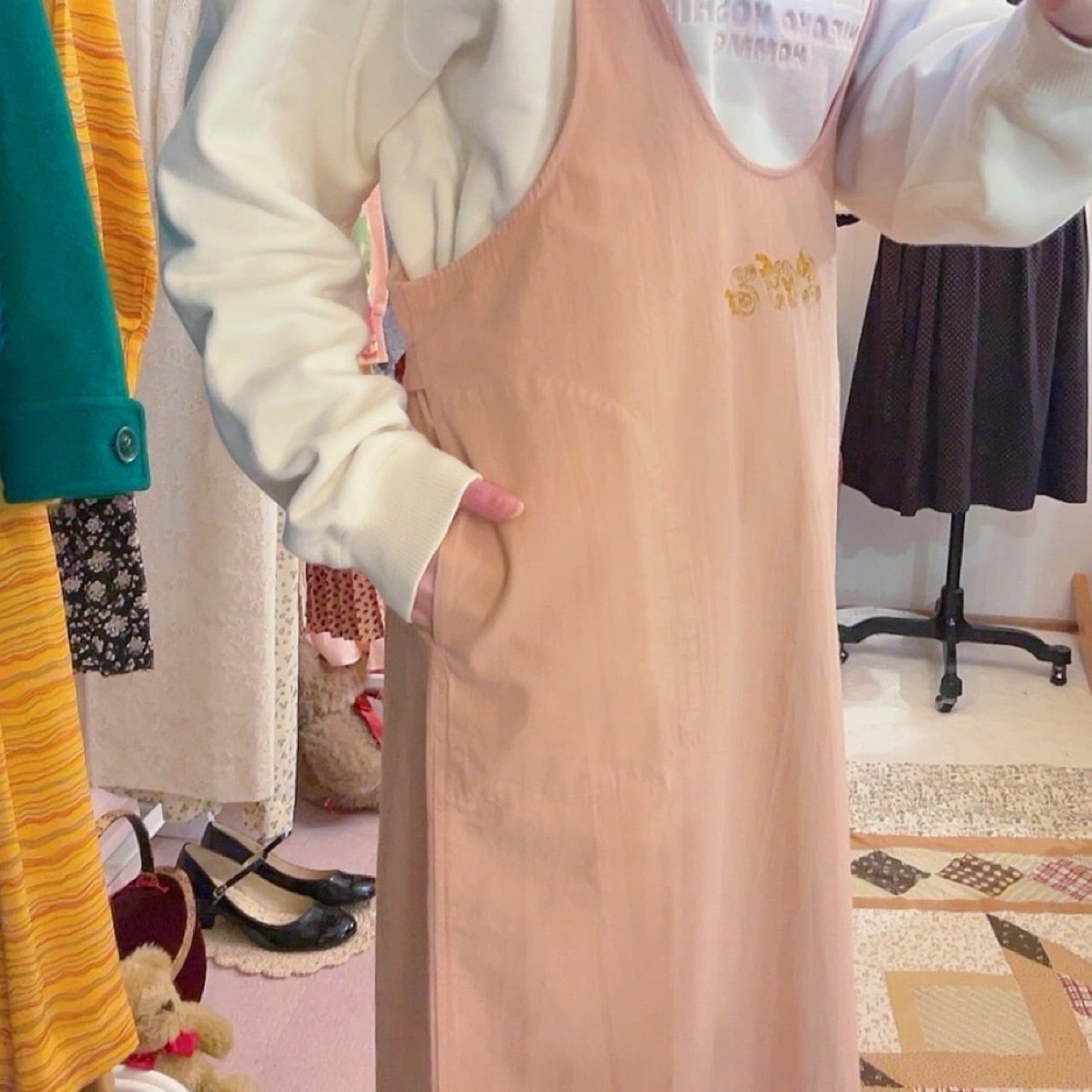 INGEBORG / pale pink round jumper skirt