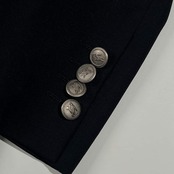 BURBERRY LONDON バーバリー 銀ボタン 背抜き ダブル テーラードジャケット 96-86-170 AB5/ネイビー ブラック メンズ