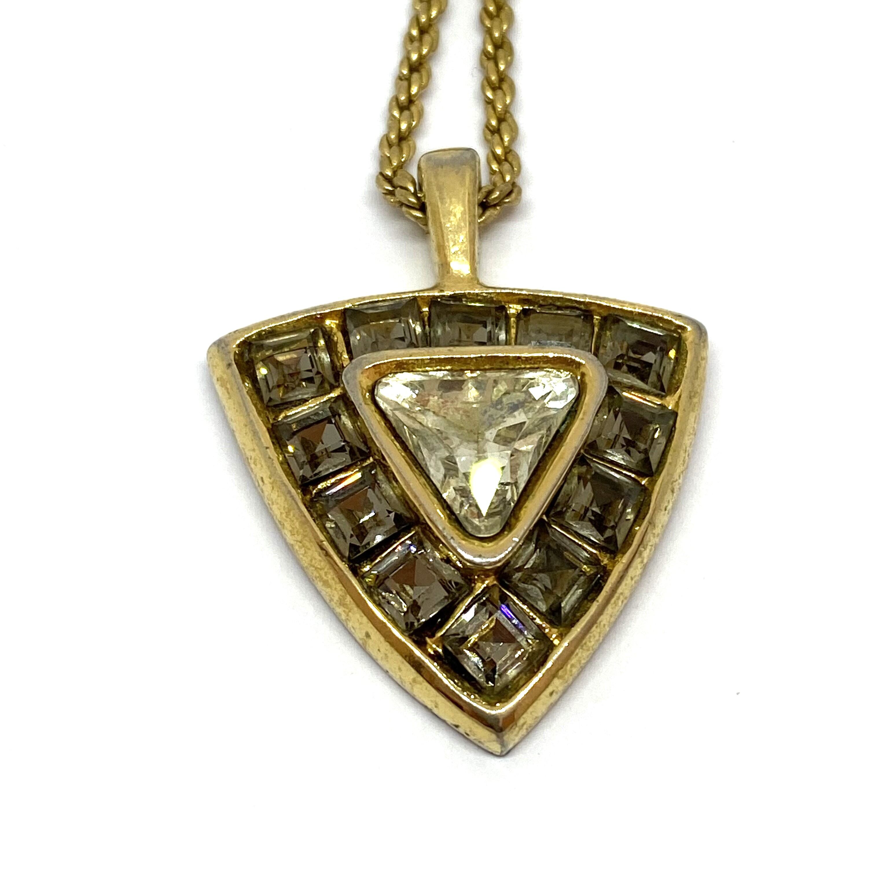 イヴサンローラン 希少 ヴィンテージ カラーストーン ゴールド  