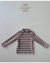 ルプティモ / le petit mo / ストライプハーフタートル / 韓国子供服 / キッズ / 26winter〖取寄〗*XS~XL*