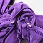 社交ダンス 衣装 トップス ブラウス パープル系 チャコットロイヤルダンス Chacott ROYAL DANCE 紫 無地 シンプル 上品 ストレッチ 伸縮 練習 レッスン 鮮やか 華やか 袖有り セクシー かわいい ダンス衣装 ドレープ オフショルダー