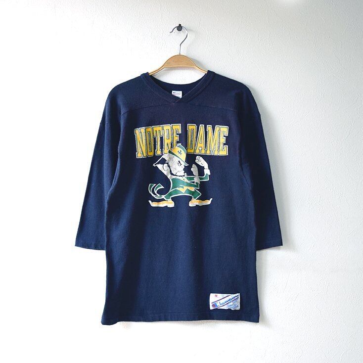 80年代 チャンピオン Champion トリコタグ NORTLE DAME ノートルダム大学 ファイティングアイリッシュ カレッジTシャツ USA製 メンズM ヴィンテージ /eaa346087