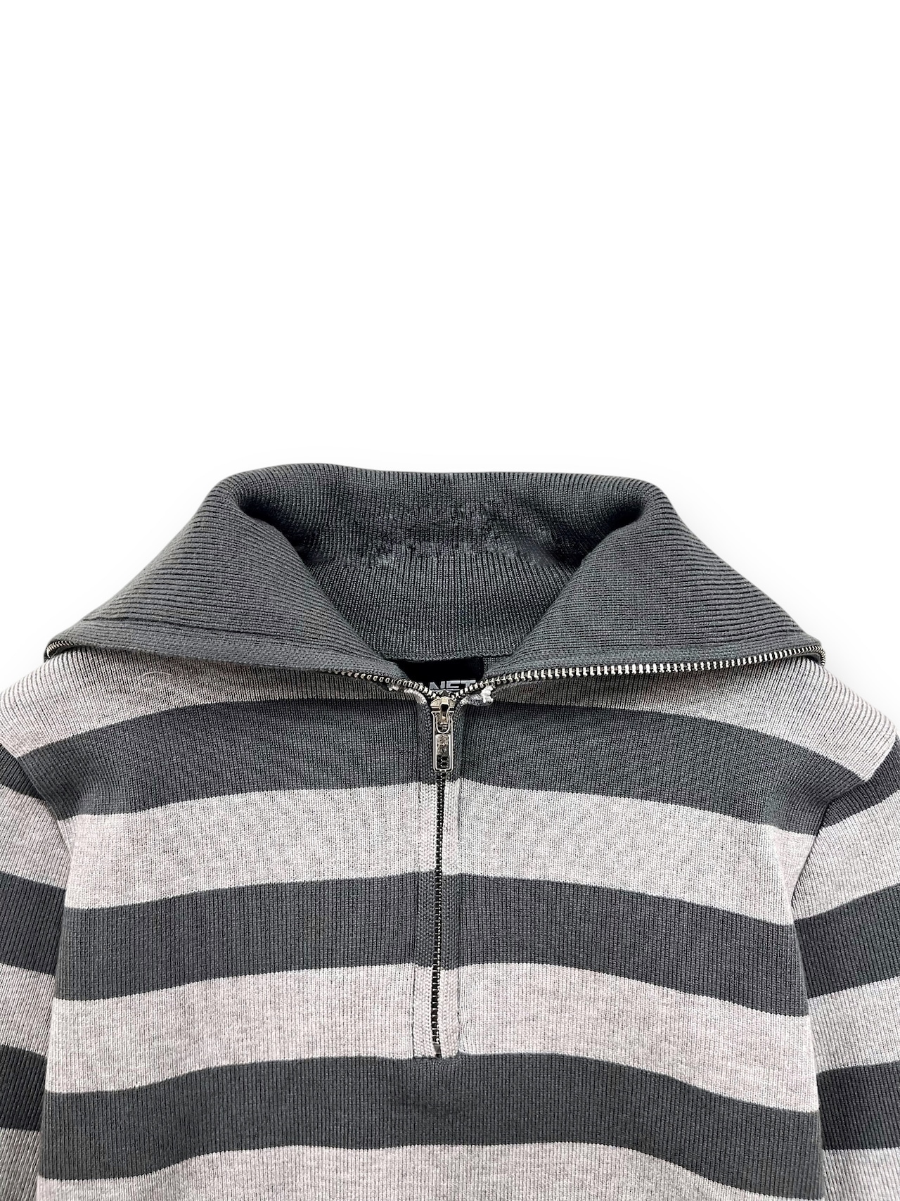 【PLANET STUDIO】border zip up knit