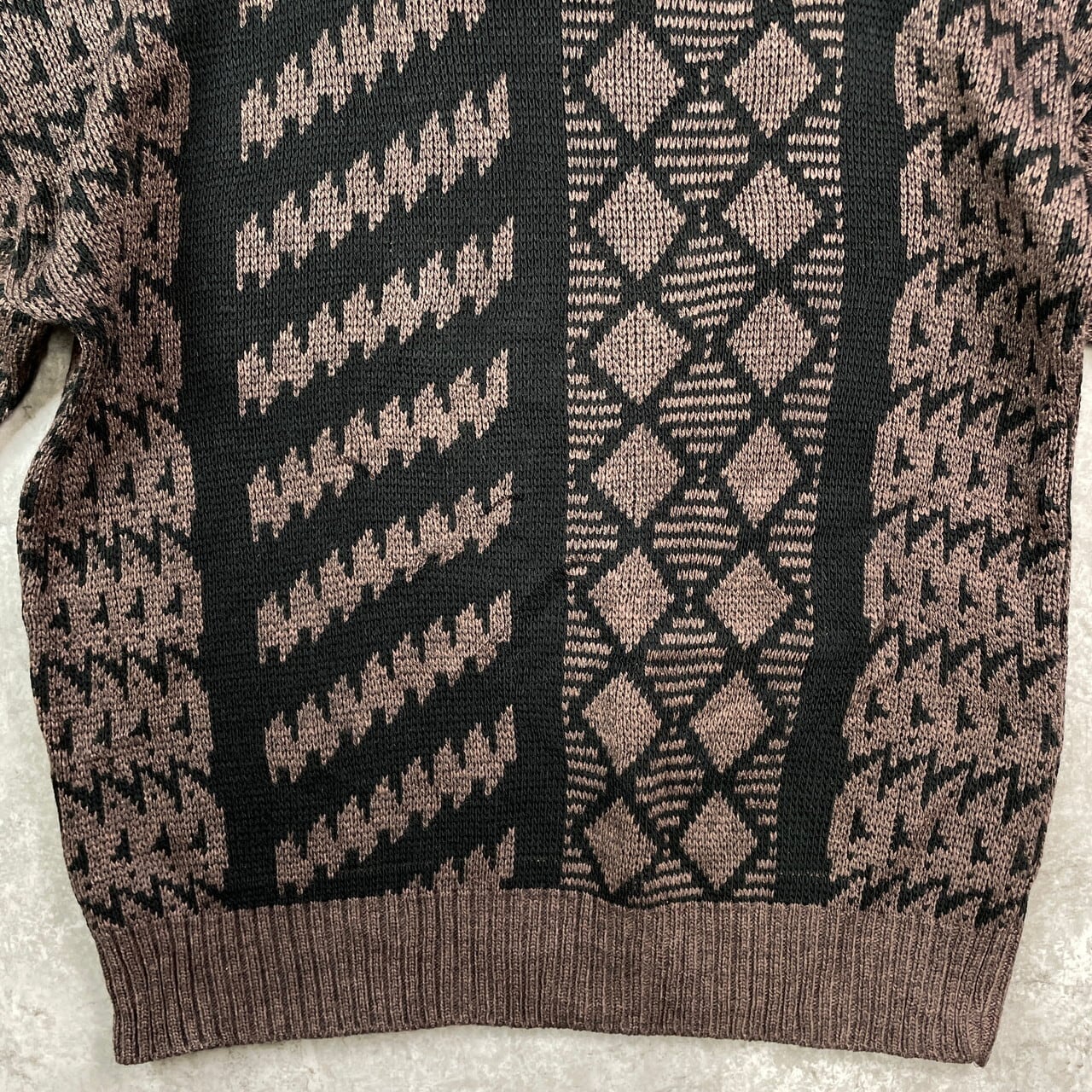 90年代 イタリア製 Kennington ケニントン 総柄 アクリルニット