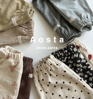 【Aosta】オータムチノパンツ 70~110cm  フラワー 240811
