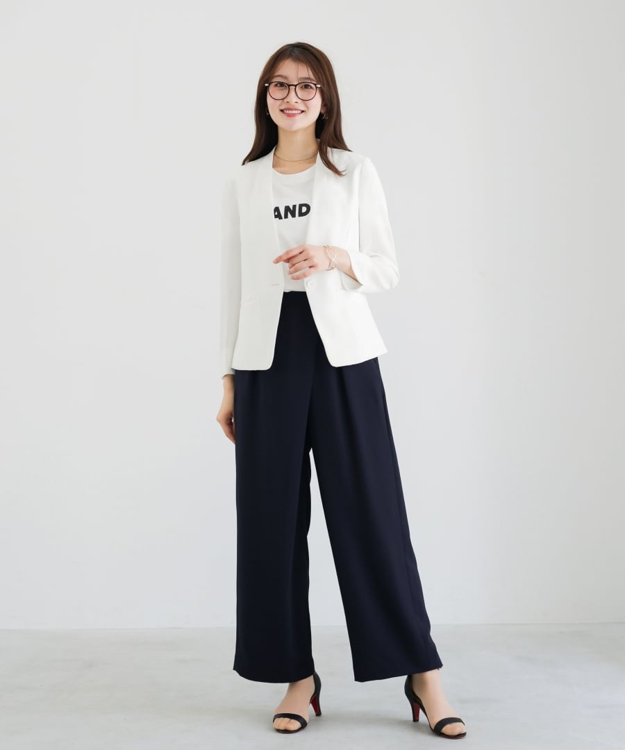ラクして整うカセット服 】 さらさらオックス・アシメワイドパンツ