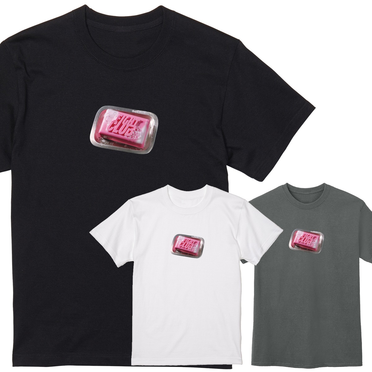 FIGHT CLUB ファイトクラブ Tシャツ 半袖 白 黒 映画 Movie パロディ 