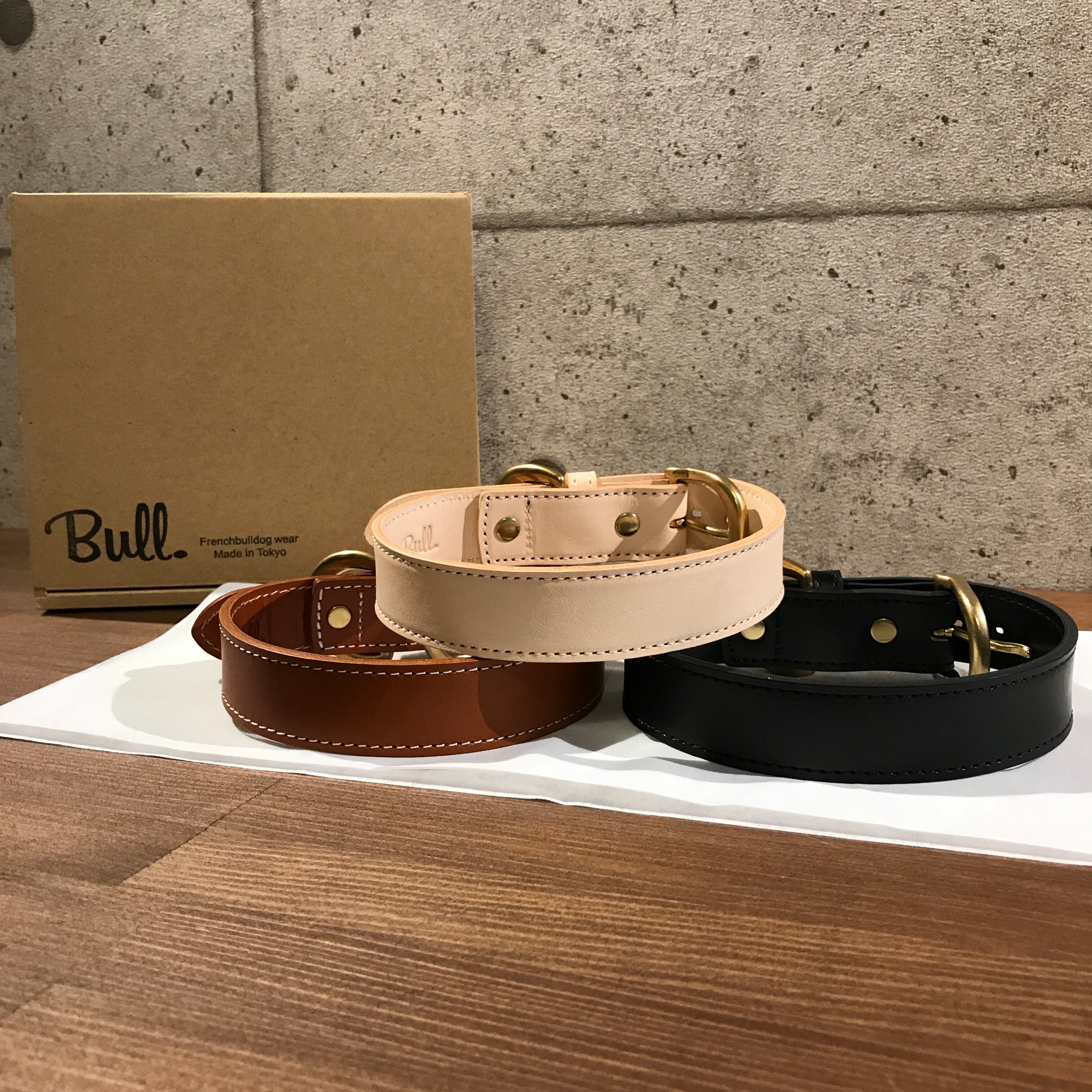 Bull. ベーシック レザーカラー（首輪） ブラウン | Bull.Tokyo