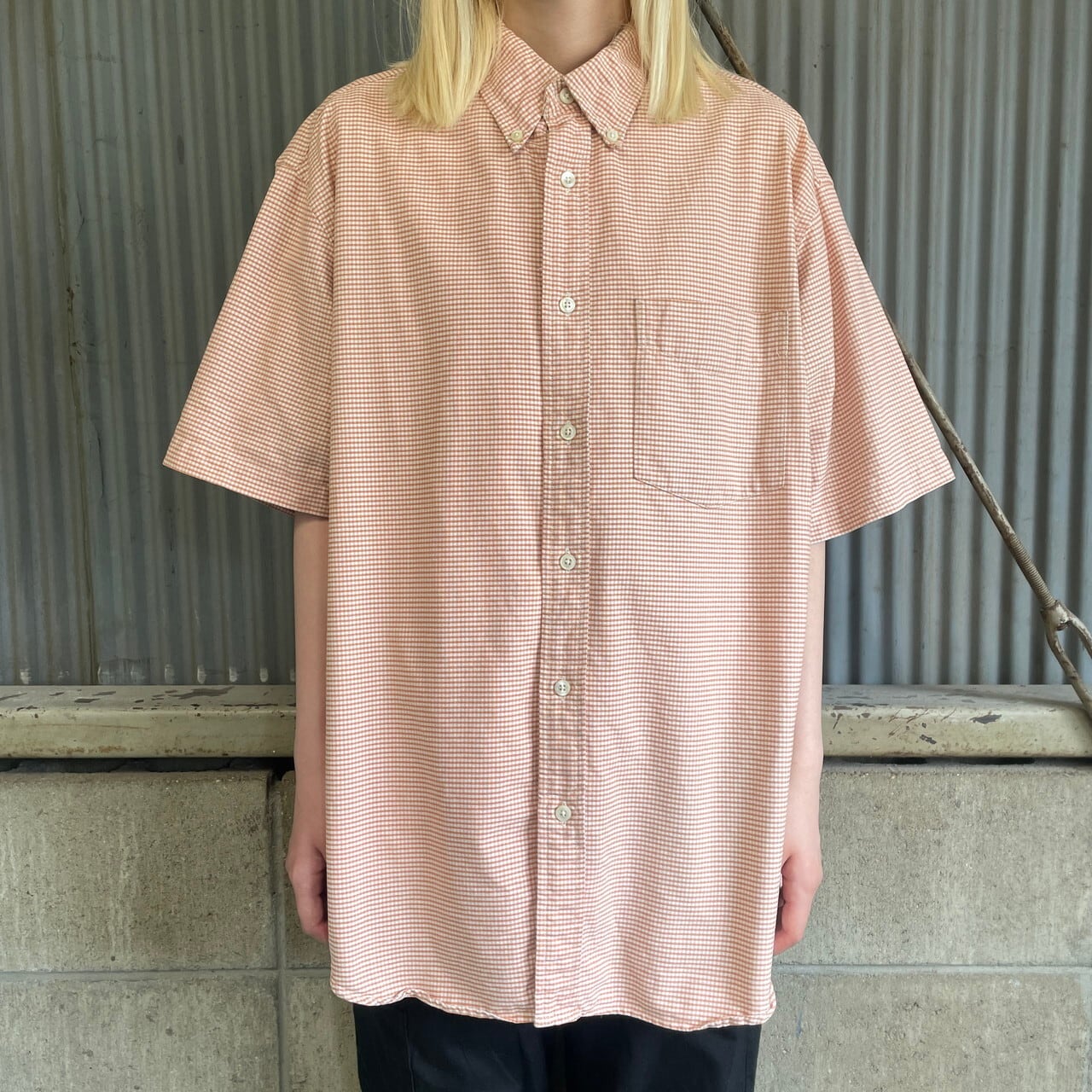90年代 OLD GAP オールドギャップ THE BIG OXFORD 半袖 チェックシャツ 