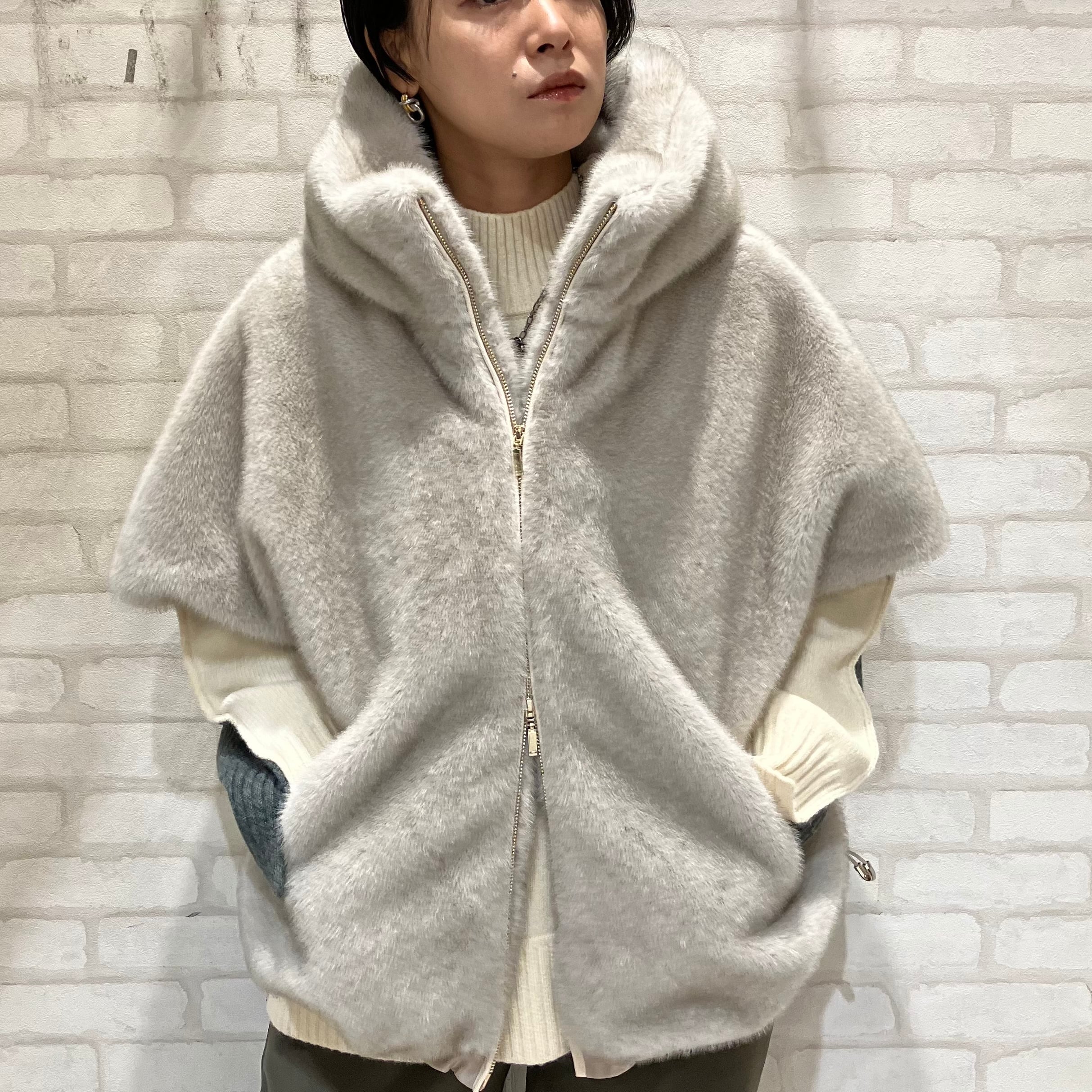 最終価格！エイミーロウ ミンクライク　フーディドロスト ミドルコート　新品未使用 ミンクライクファー フーディドロスト ミドルコート eimee law