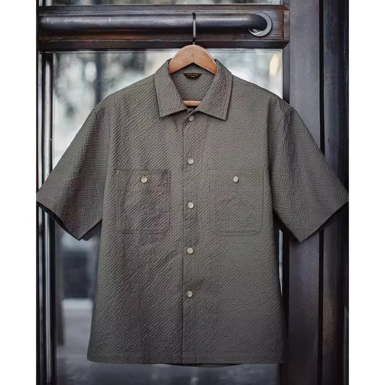 シアーサッカーオーバーシャツ 10092