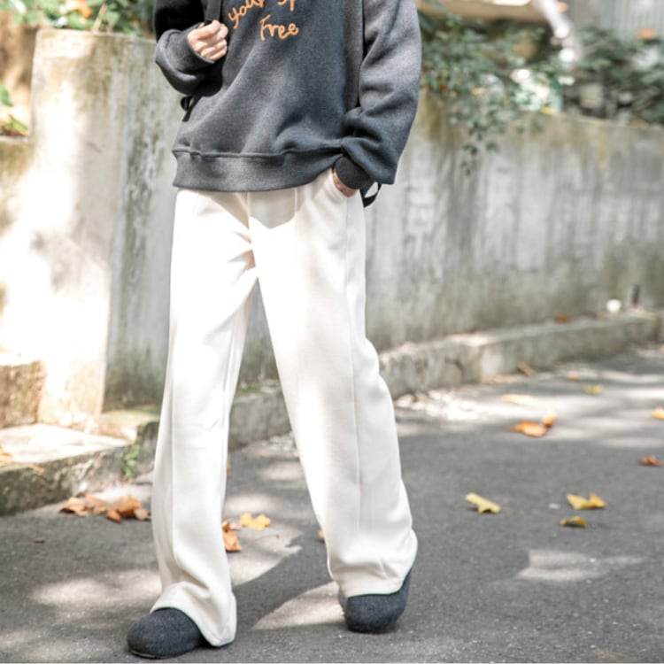 ナローワイドレッグフリースライニングパンツ A01986