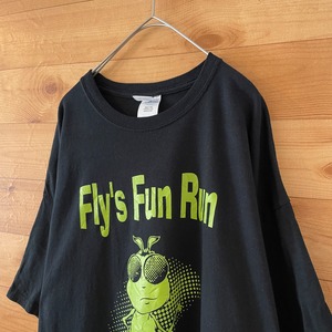 【GILDAN】FLY 蝿 プリント Tシャツ 黒ボディ XL ビッグサイズ US古着