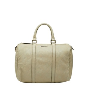 グッチ グッチシマ ミニボストン ハンドバッグ 193603 ホワイト レザー レディース GUCCI 【中古】