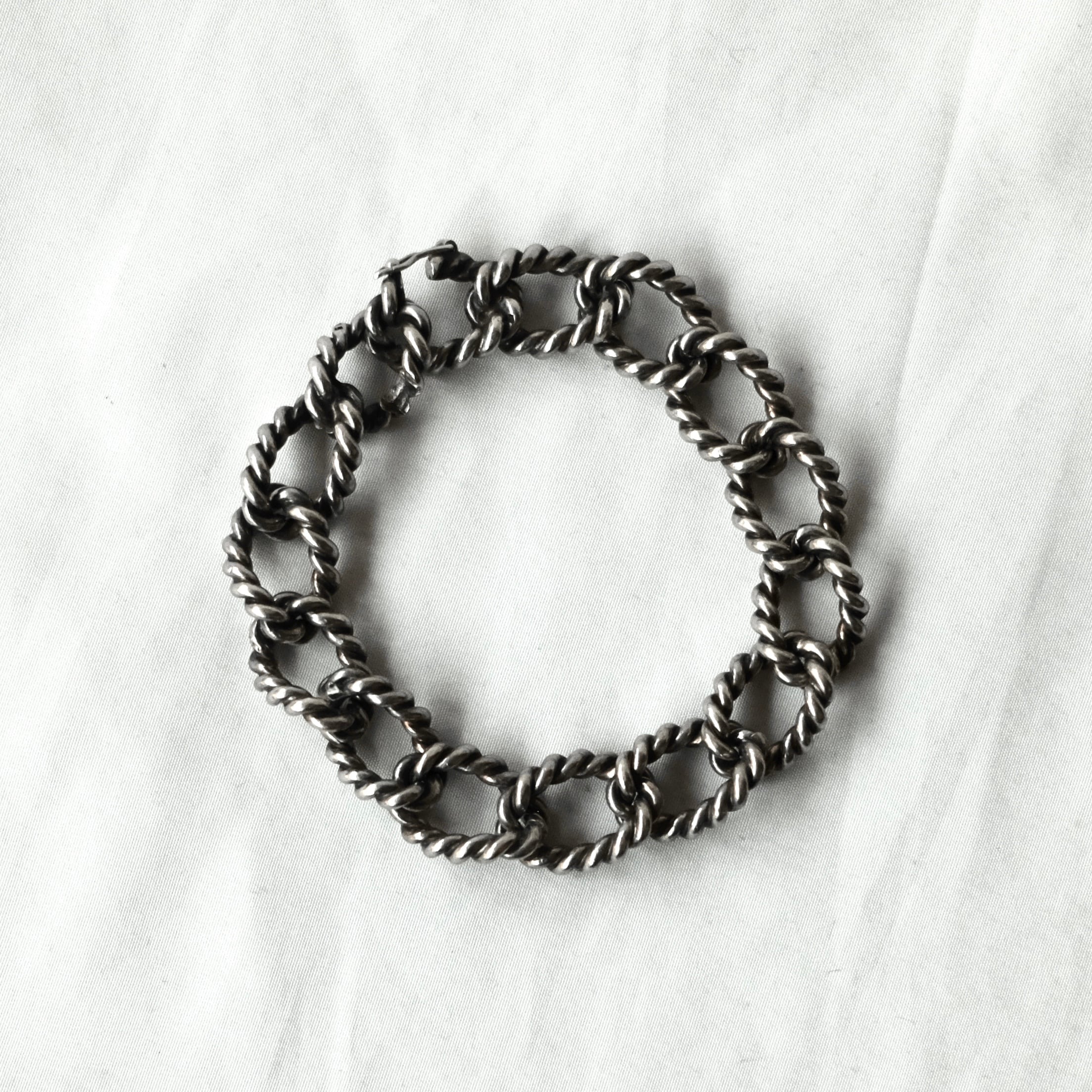 60s FRENCH VINTAGE SILVER800 TWIST BRACELET | safarionline