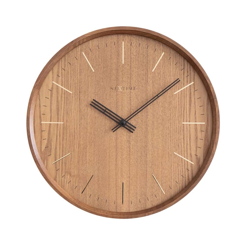 壁時計 掛時計 NEXTIME ネクスタイム ウォールクロック Fin / NXT-J040 ナチュラル ウッド Past Present Series