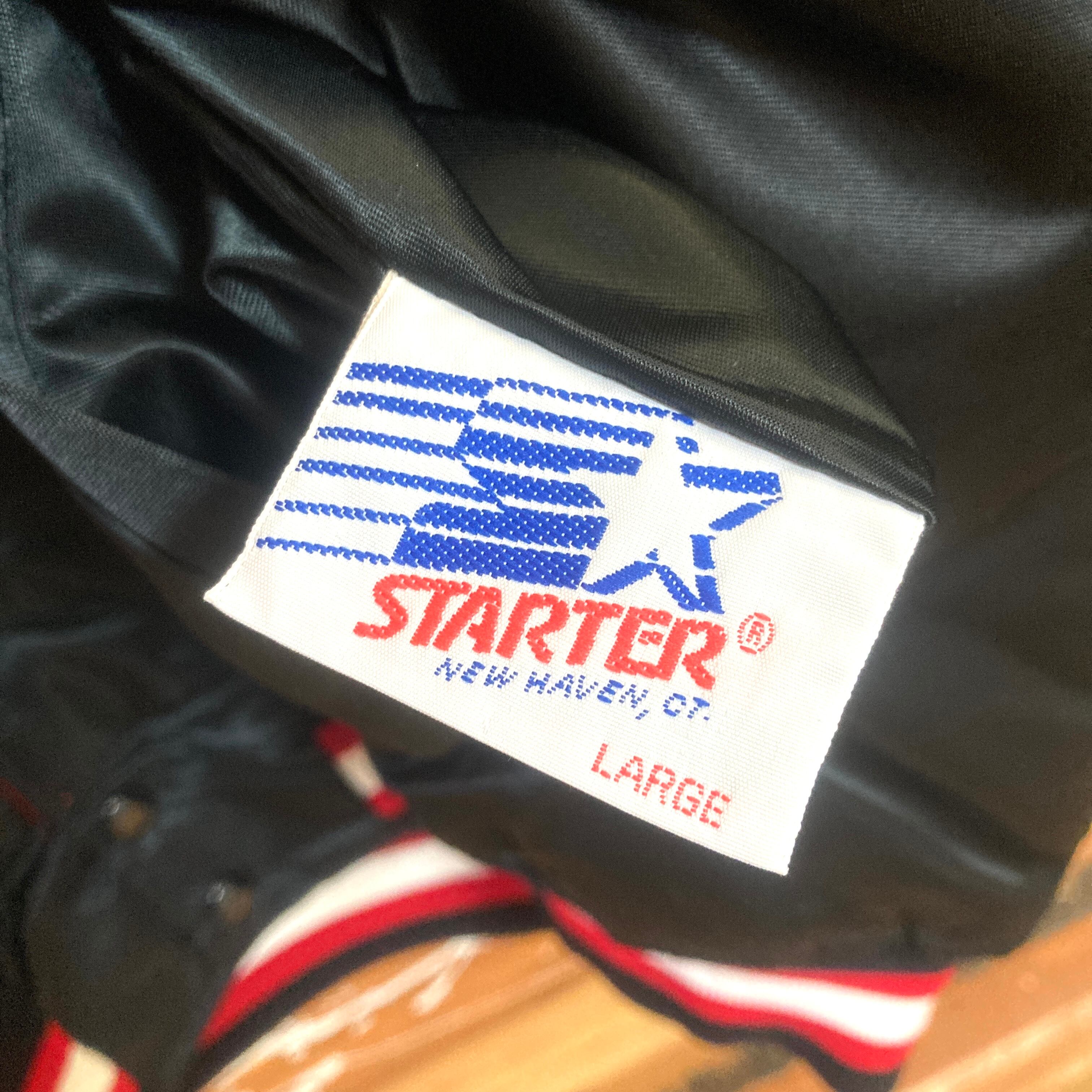 スターター×ブルズ 90s リバーシブル スタジャン NBA ブラック レッド