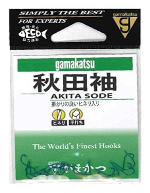 【在庫処分】がまかつ(Gamakatsu) 秋田袖 フック 青 4号 釣り針
