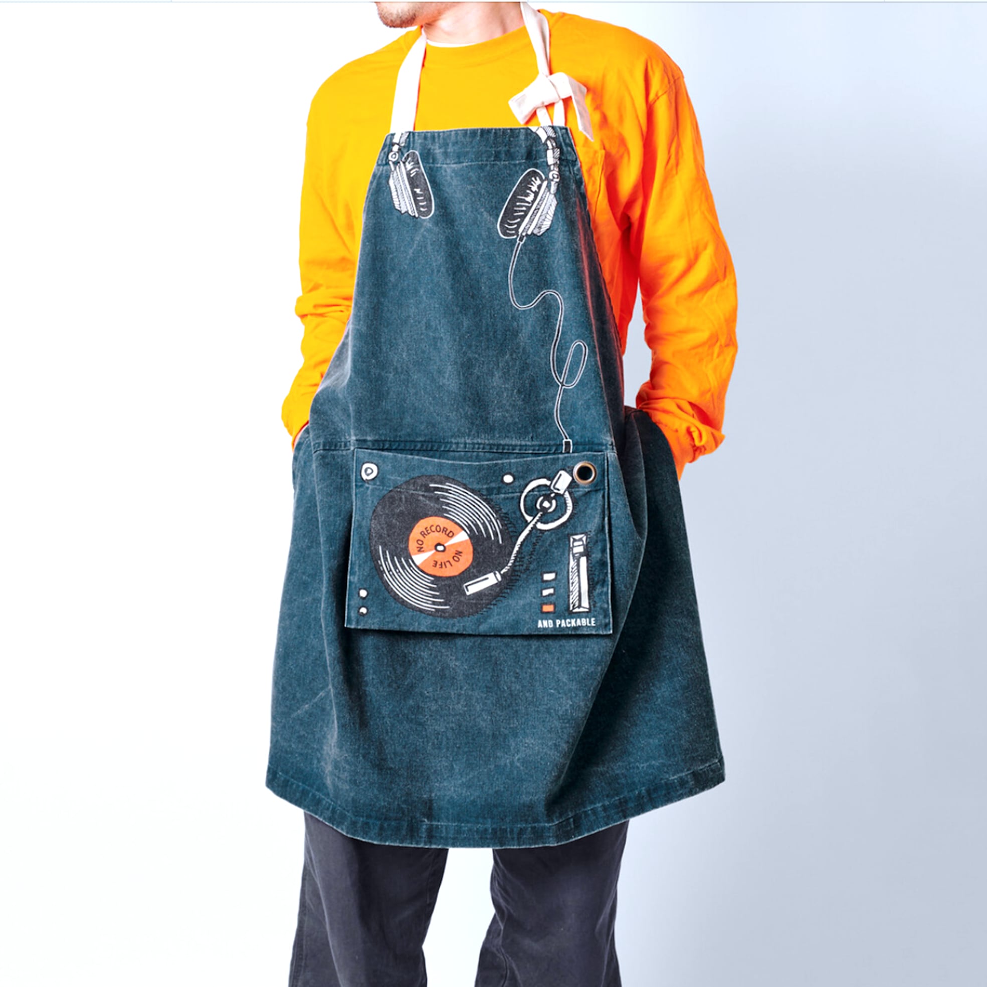 ビンテージ　ニュースペーパー　耳付きキャンバスエプロン ANDPACKABLE キャンバス エプロン | 瀬尾商店