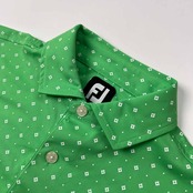 美品 FOOT JOY フットジョイ 総柄 半袖 ポロシャツ サイズ L /メンズ/ゴルフ/スポーツ/グリーン