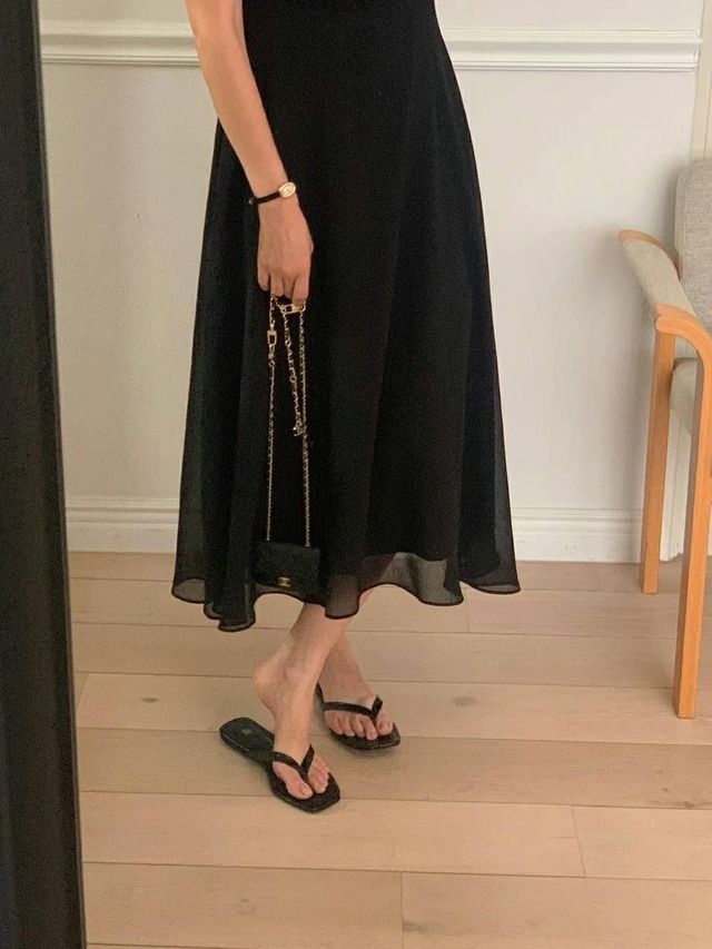 (LITER) perfume chiffon onepiece / 2color