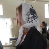 Blanc cassé Lace Print Scarf F0518