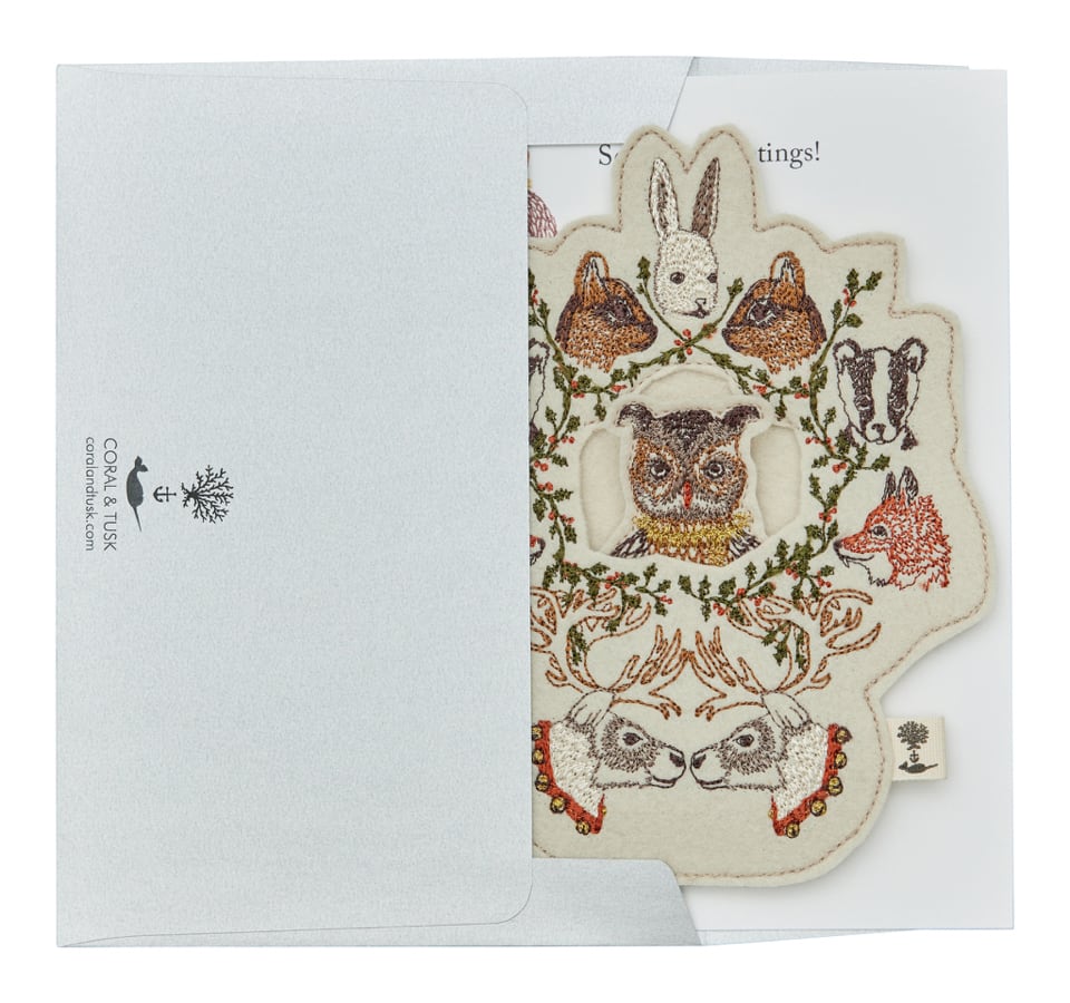 CORAL&TUSK「Wreath Felt Friend」ミニリース+パペット グリーティング