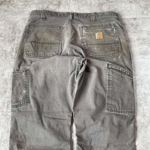 20s ニカラグア製 グレー ダブルニー Carhartt 34×30 詳細写真16