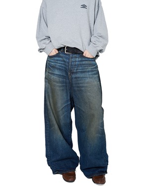 refomed "FRESH MAN DENIM WIDE PANTS 〔USED〕"