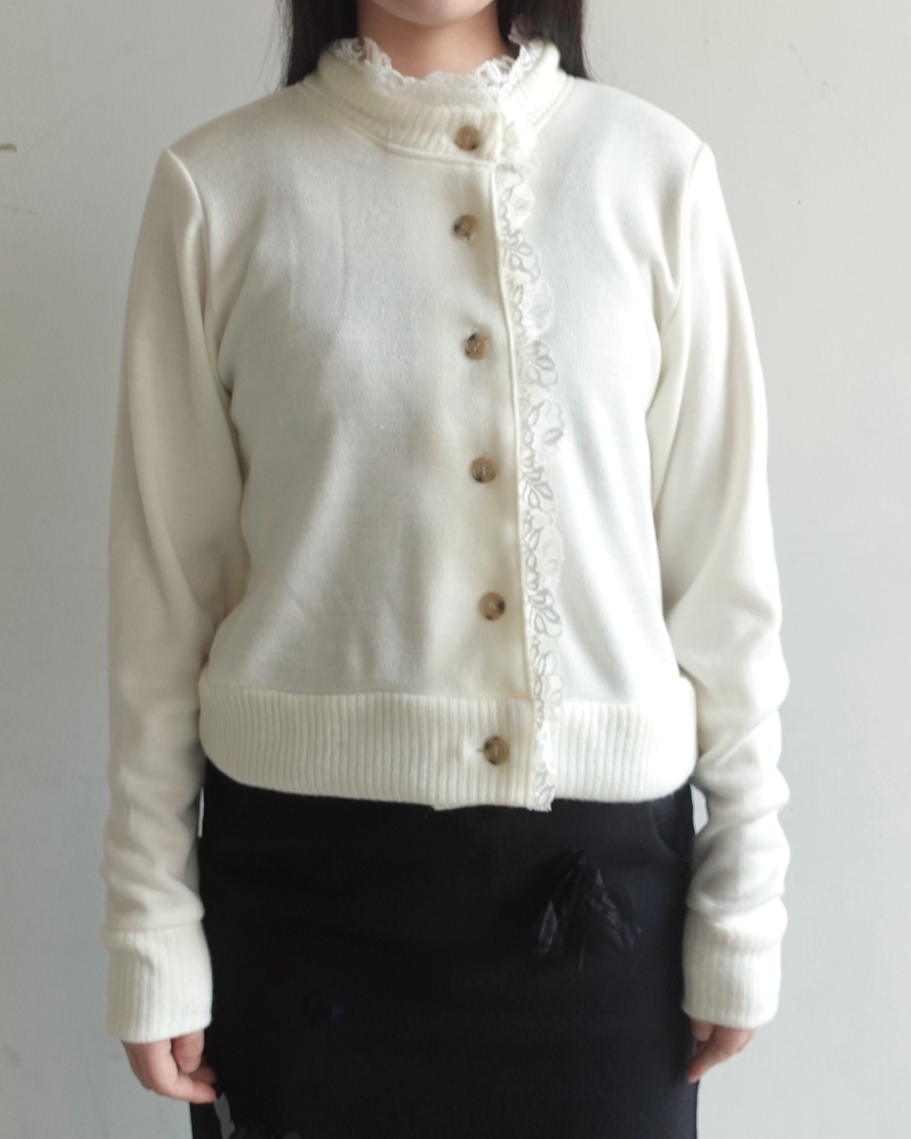 lace fril cardigan