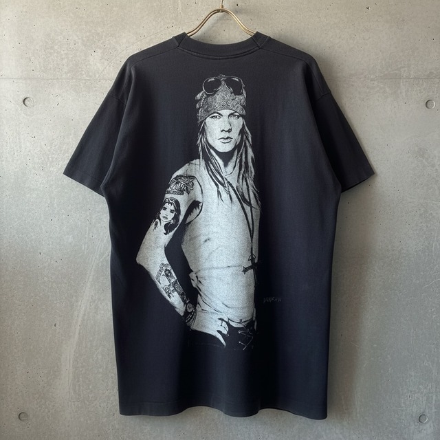 90s BRADFORD GALLERY "AXL ROSE"Photo Tシャツ ブラック XL