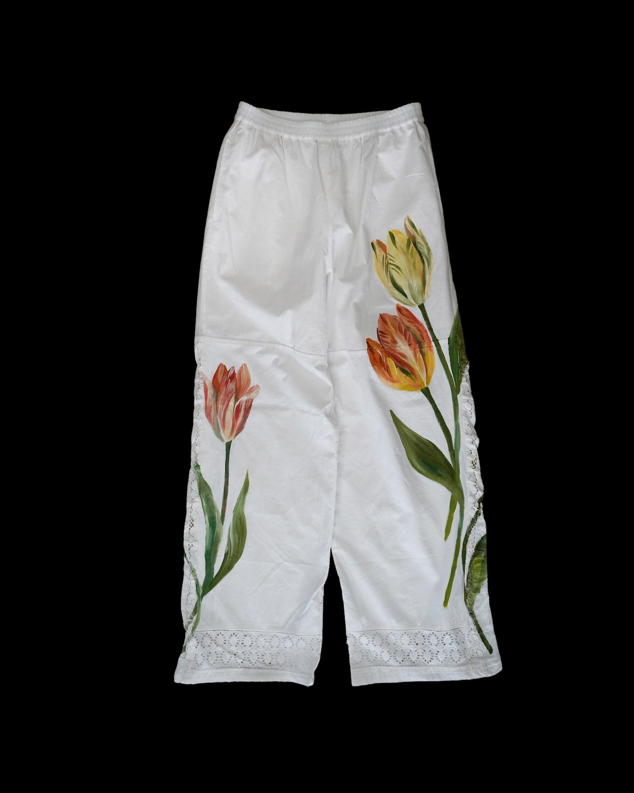 vintage lace pants red tulip