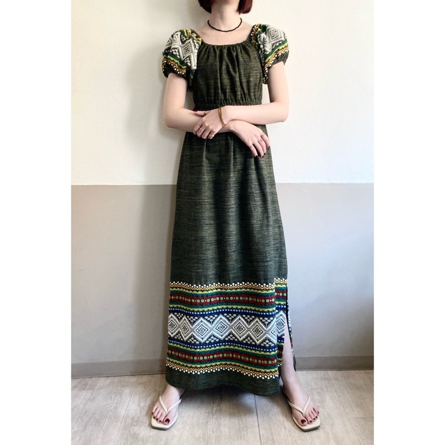 1970s Guatemalan Embroidered Dress
